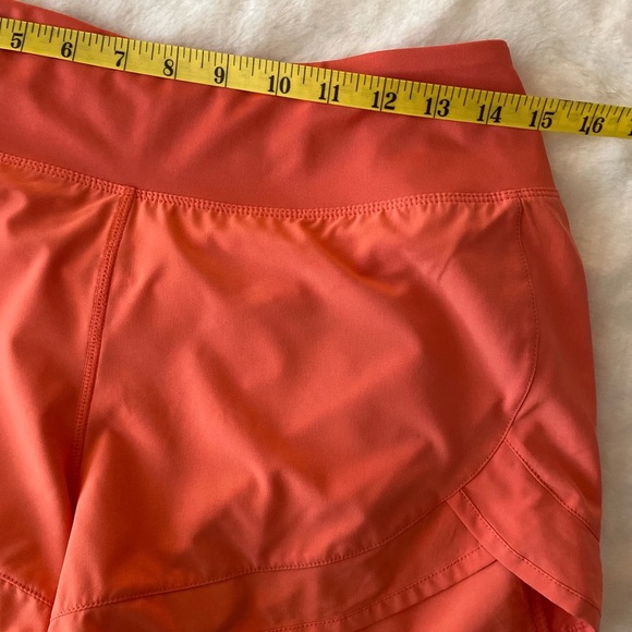 🎉SALE🎉Orange Athletic Shorts with Elastic Waistband and Compression Layer - Picture 6 of 7